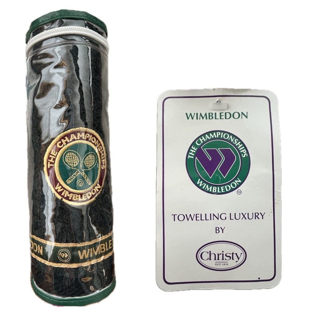 🎾Official Wimbledon Men’s Championship Souvenir Towel Christy Forest Green 2014?